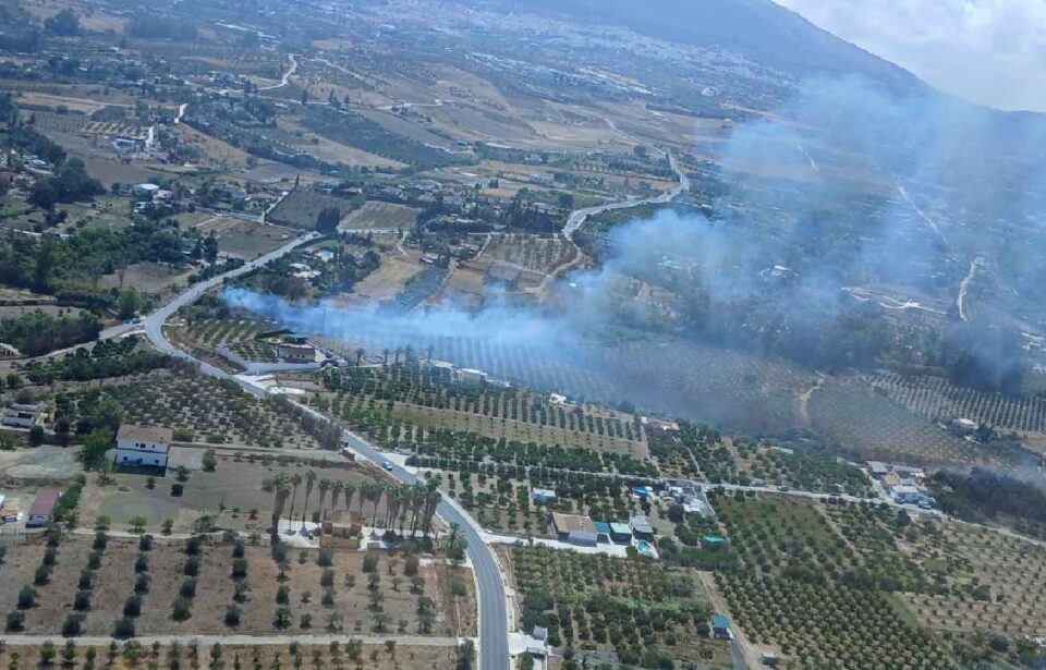 Así avanza el incendio forestal declarado en Alhaurín el Grande